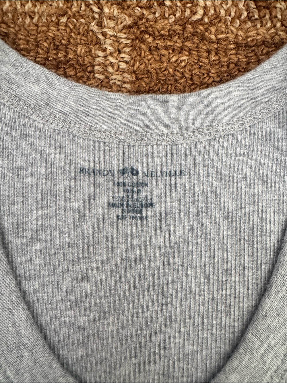 Brandy Melville Light Gray Ribbed Tank Top